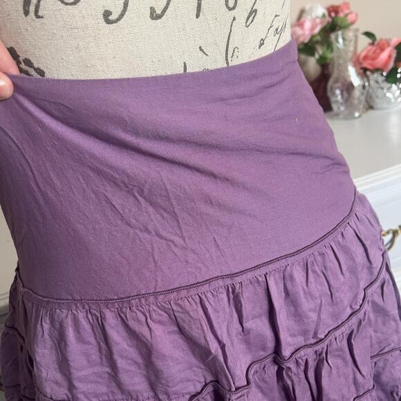 Purple ruffel midi skirt excellent - Picture 5 of 7